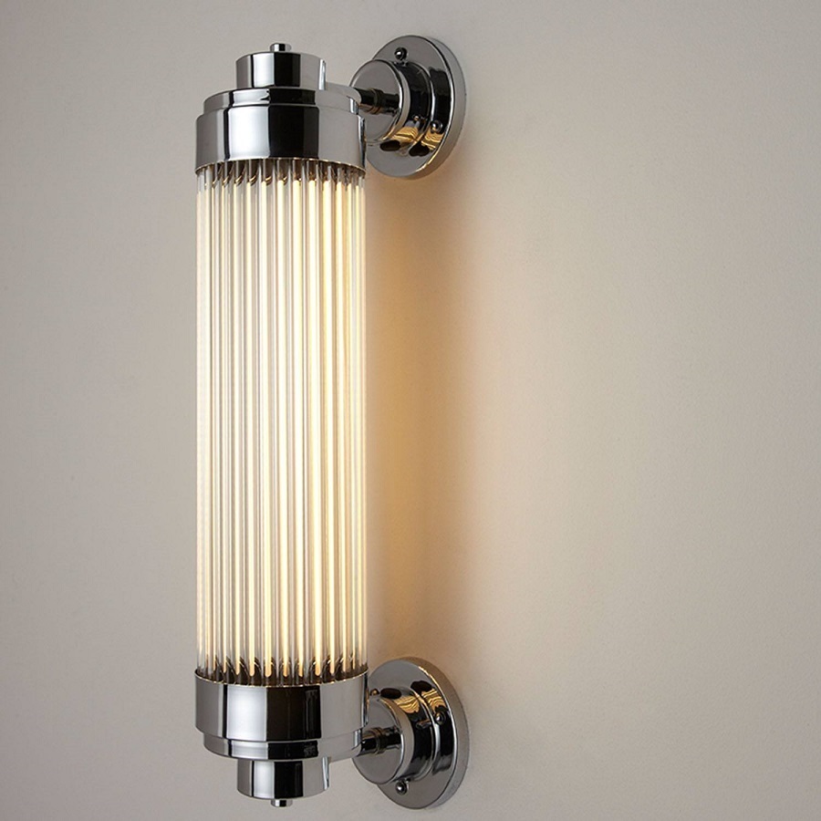 ORIGINAL BTC Pillar Offset Wall Light LED - chrome plated