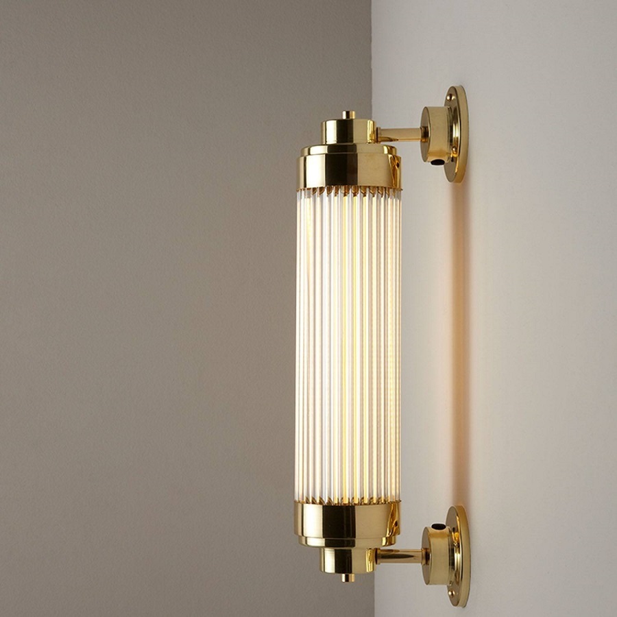 ORIGINAL BTC Pillar Offset Wall Light LED - Polished Brass