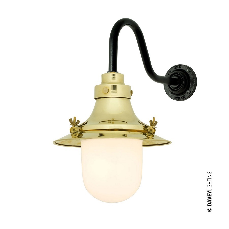 ORIGINAL BTC Ship's Small Decklight, Wall Light - ORIGINAL BTC Ship's Small Decklight, Wall Light - Polished Brass Clear