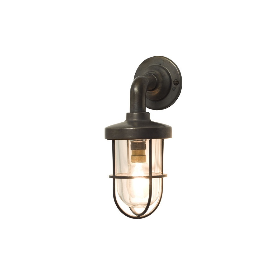 ORIGINAL BTC Miniature Weatherproof Ship's Well Glass - Weathered Brass, Clear Glass