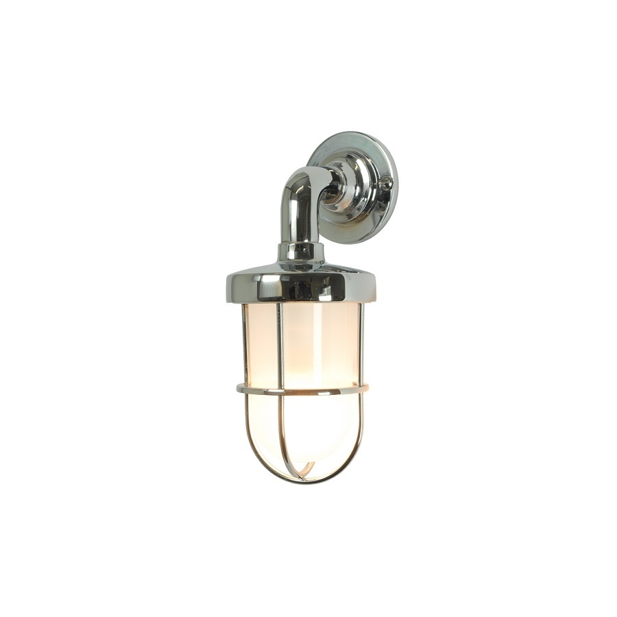 ORIGINAL BTC Miniature Weatherproof Ship's Well Glass - Chrome Plated, Frosted Glass