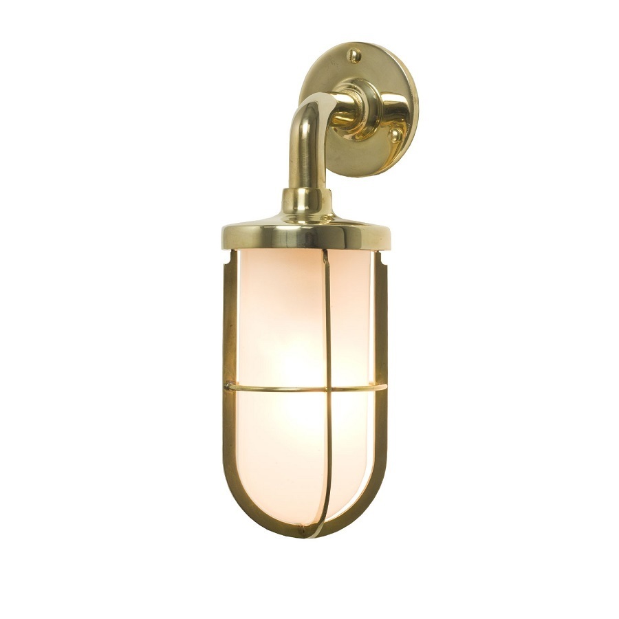 Polished Brass, Frosted Glass