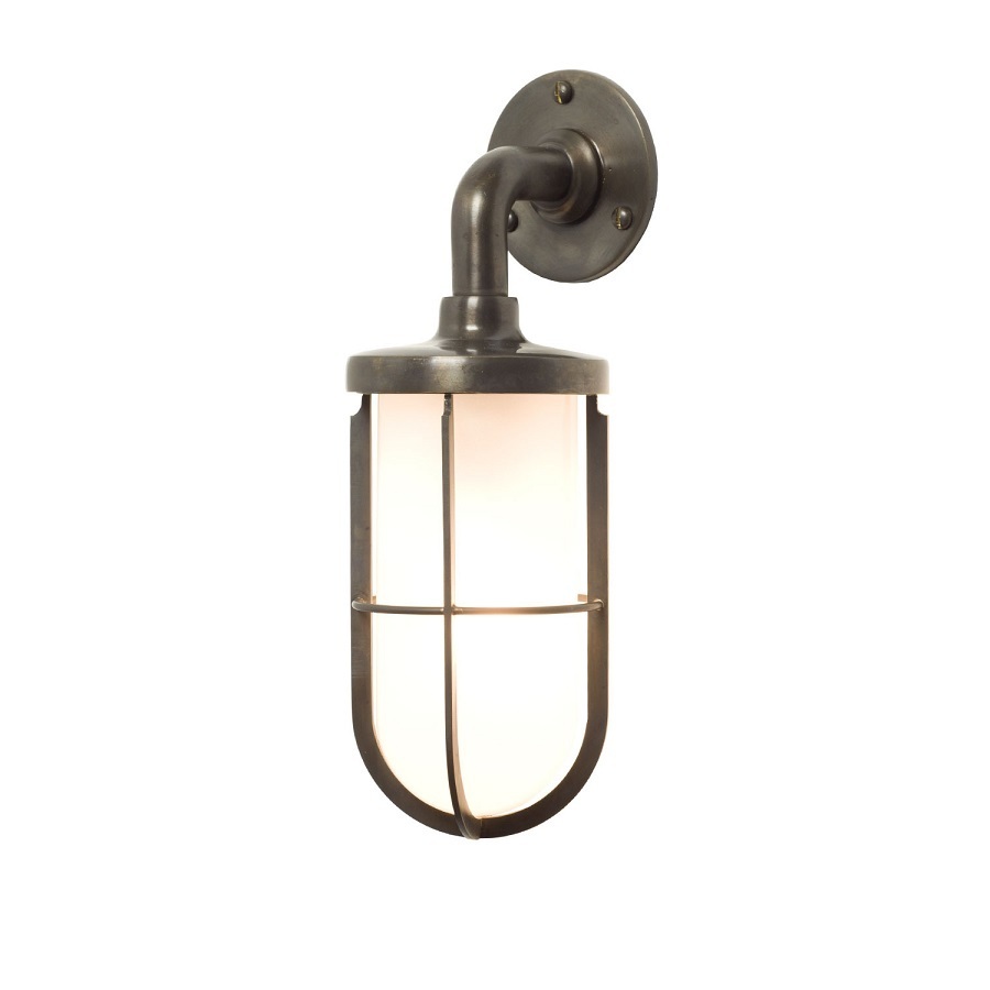 Weathered Brass, Frosted Glass