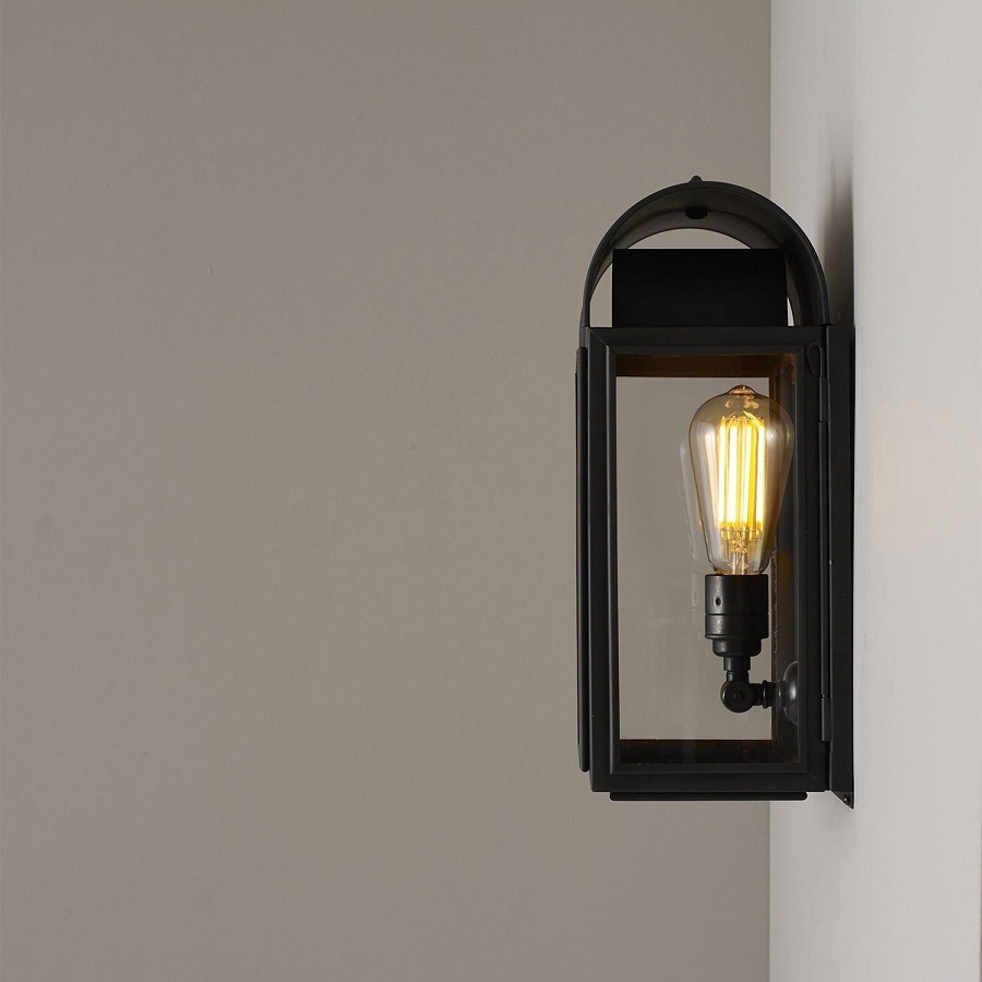 ORIGINAL BTC Domed Box Wall Light, Weathered Brass