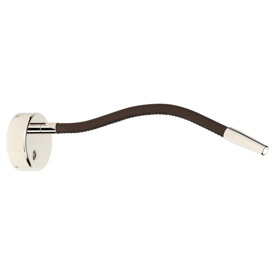 ORIGINAL BTC Nimbus Wall Light - Polished nickel, chocolate brown