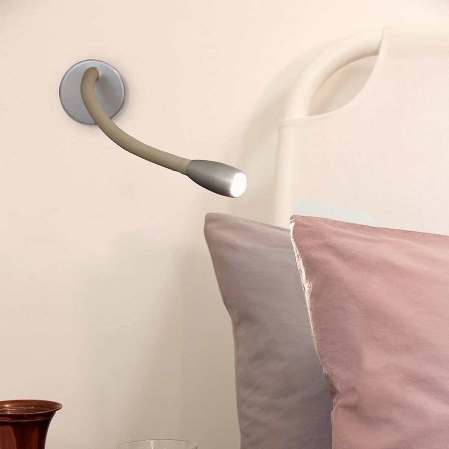 ORIGINAL BTC Jet Stream Wall Light - Clear anodised, off white