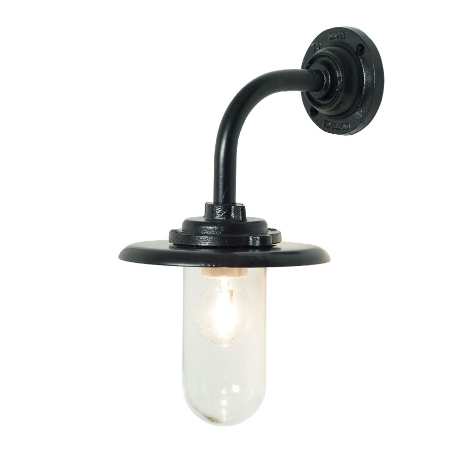 ORIGINAL BTC Exterior Bracket Light, 60W, Round - Black, Clear Glass
