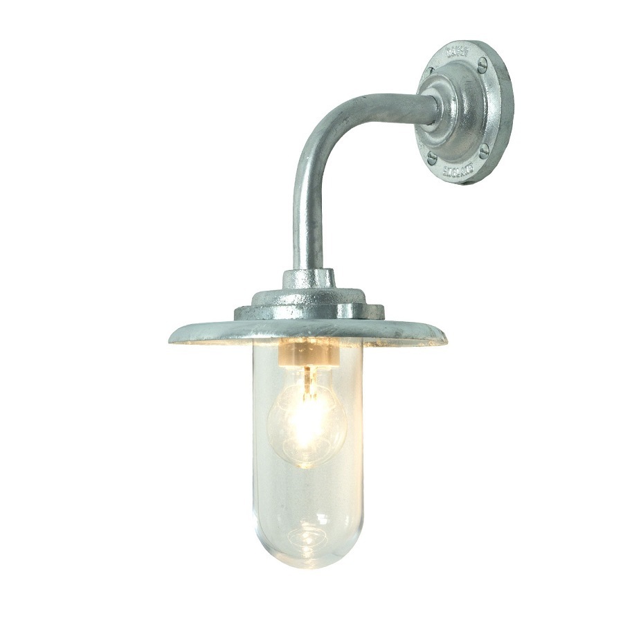 ORIGINAL BTC Exterior Bracket Light, 60W, Round - Galvanised, Clear Glass