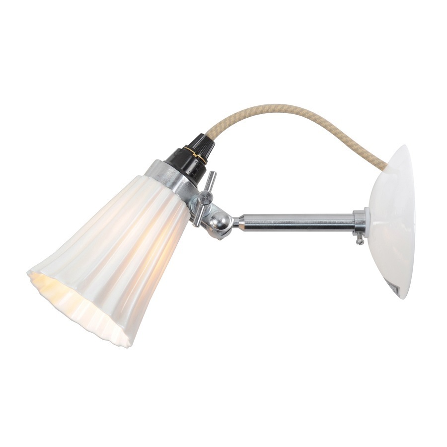 ORIGINAL BTC Hector Small Pleat Wall Light -  Natural white