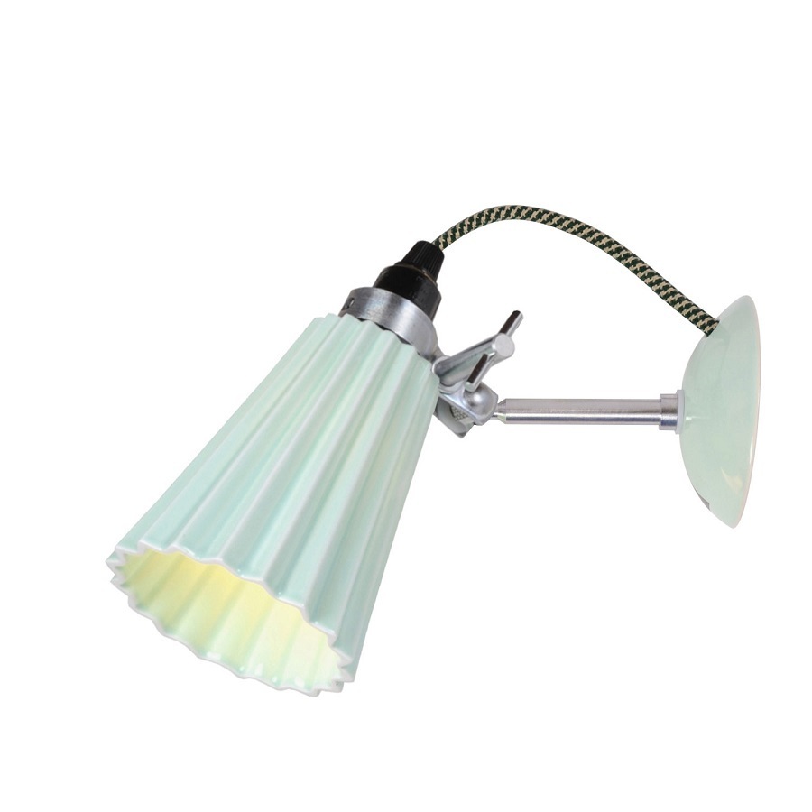 ORIGINAL BTC Hector Small Pleat Wall Light - Light green