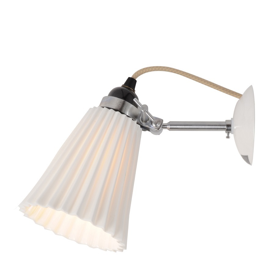 ORIGINAL BTC Hector Medium Pleat Wall Light - Naturweiß