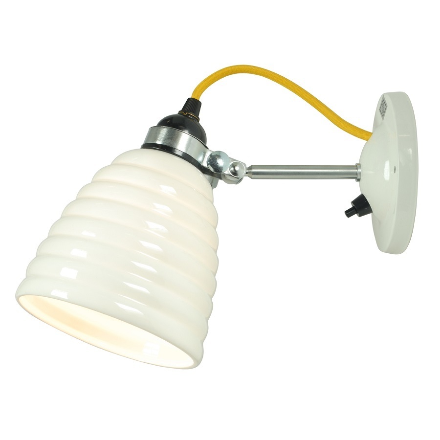 ORIGINAL BTC Hector Bibendum Wall Light, Switched - Natural white with yellow cable