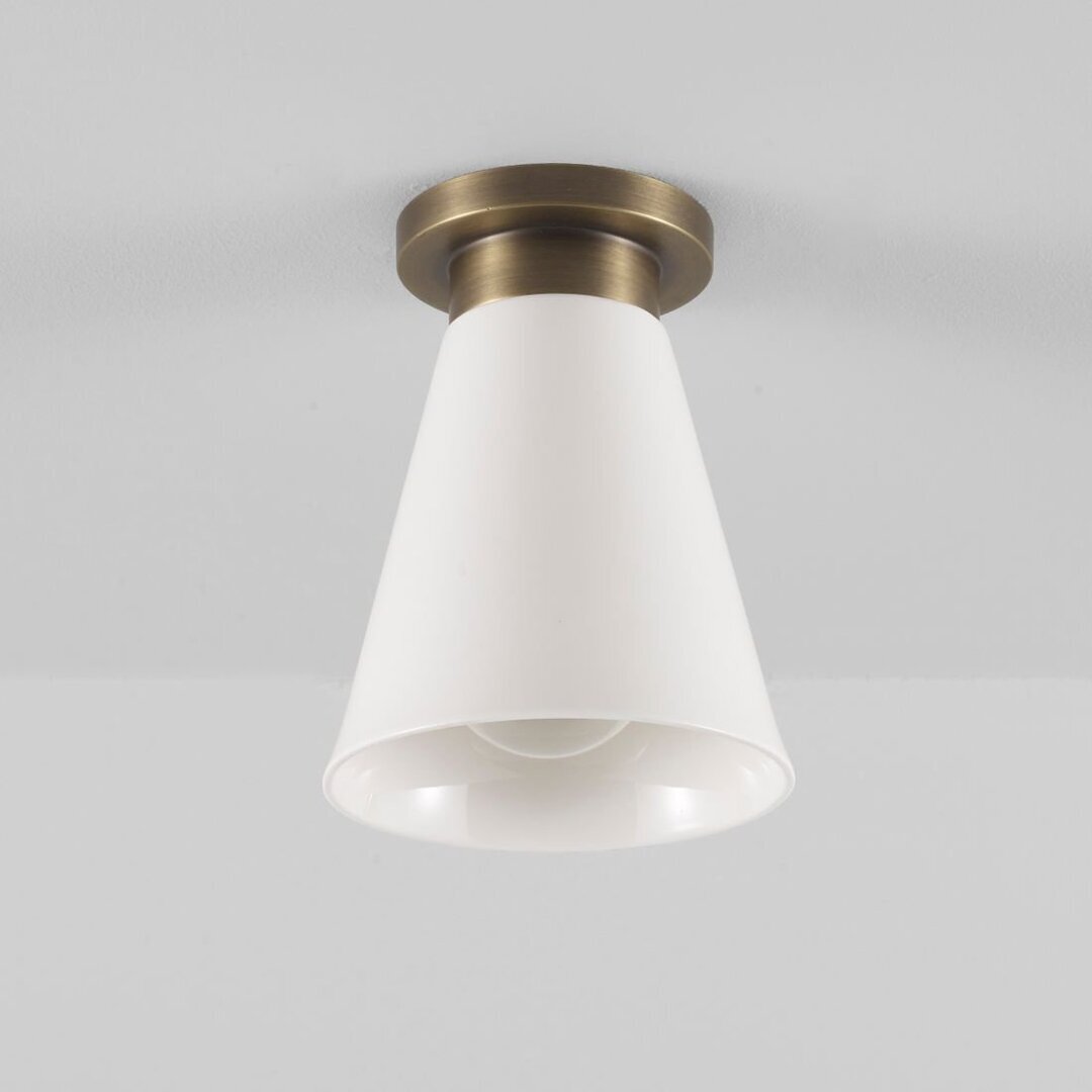 Original BTC Hector Medium Flowerpot Ceiling Light - Deckenleuchte - Antikem Messing