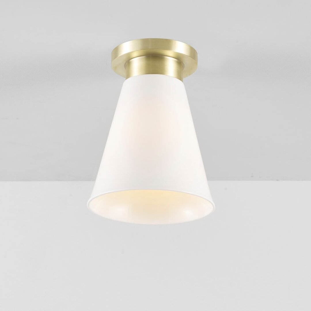 Original BTC Hector Medium Flowerpot Ceiling Light - Deckenleuchte - Antikem Messing