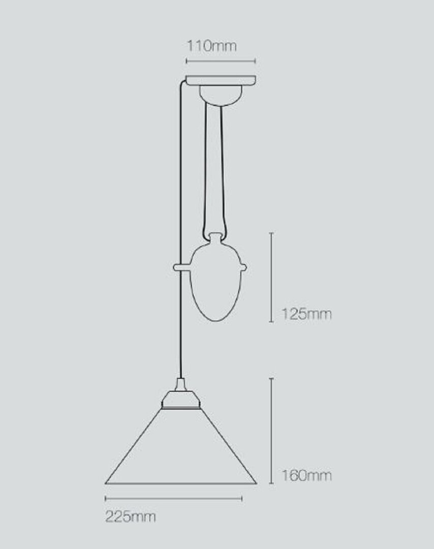 Original BTC Cobb Rise & Fall Small Pendant Light - Pendelleuchte
