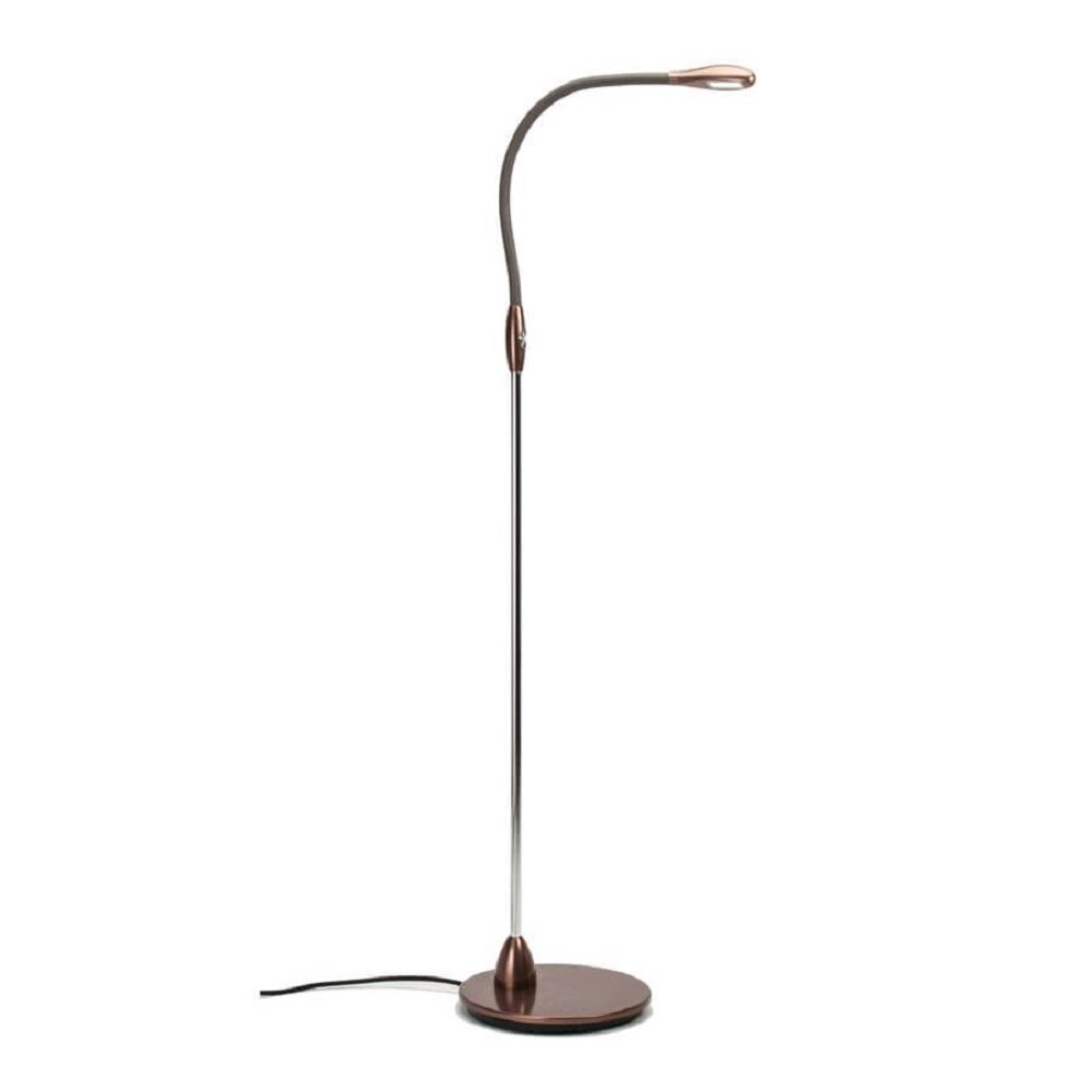 Original BTC Cirrus Floor Light - Stehleuchte - Eloxierte Bronze mit pilzfarbenem Leder