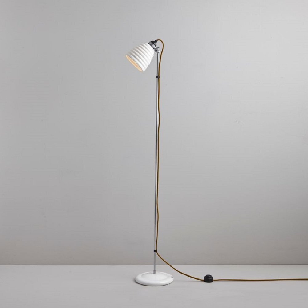Original BTC Hector Bibendum Floor Light - Stehleuchte - Naturweiß mit gelbem geflochtenem Kabel