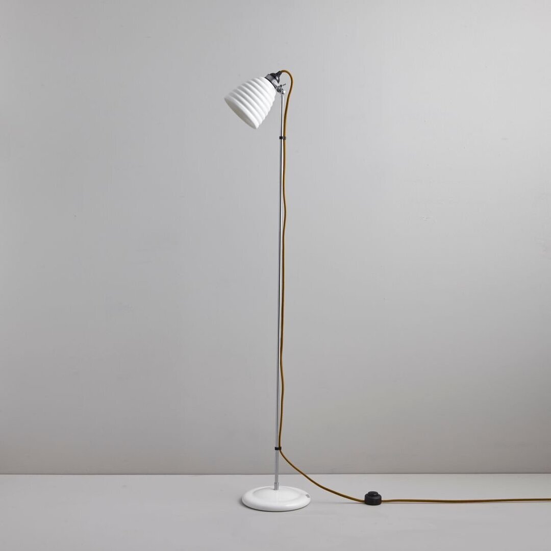 Original BTC Hector Bibendum Floor Light - Stehleuchte - Naturweiß mit gelbem geflochtenem Kabel