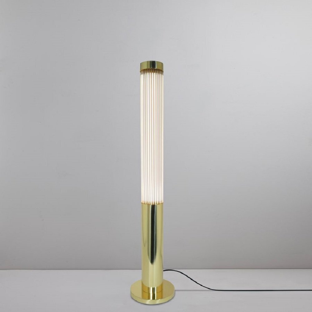 Original BTC Pillar Floor Light - Stehleuchte - Poliertes Messing