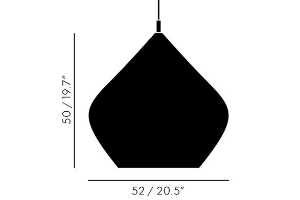 Tom Dixon Beat Light Stout - White Pendelleuchte