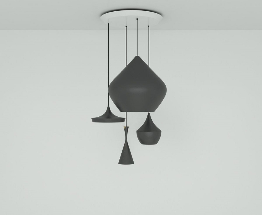 Tom Dixon Beat Black Range Round Pendant System