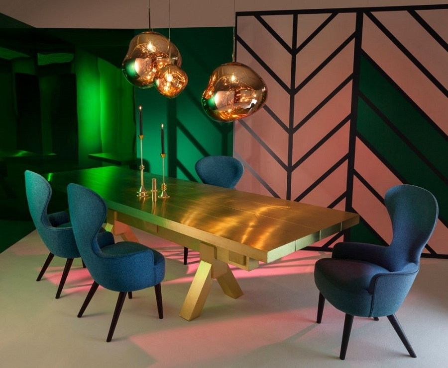 Tom Dixon Melt Gold Trio Round Pendant System