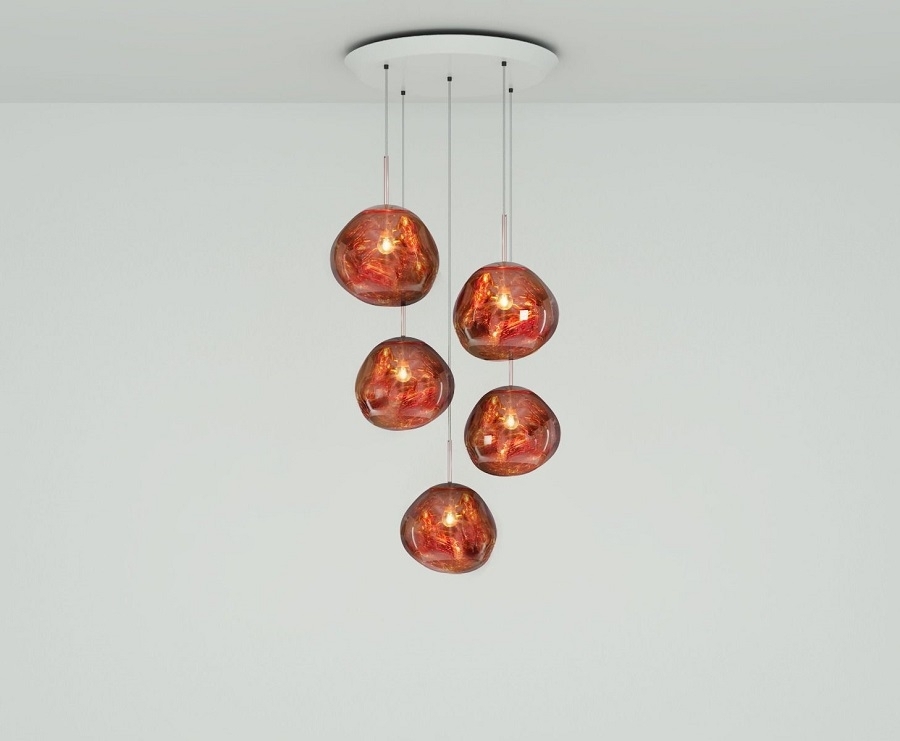 Tom Dixon Melt Mini Copper Round Pendant System