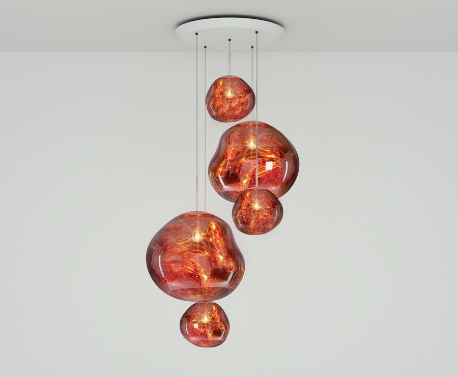 Tom Dixon Melt Copper Large Round Pendant System