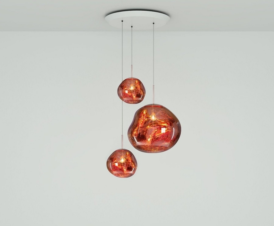 Tom Dixon Melt Copper Trio Round Pendant System