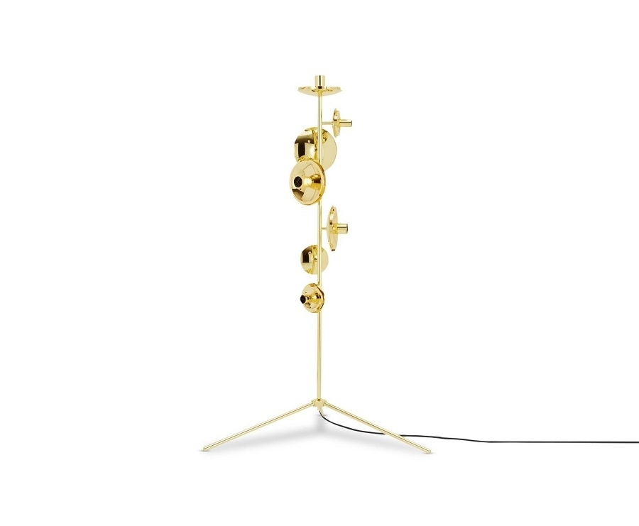 Tom Dixon Mirror Ball Stand Chandelier Gold
