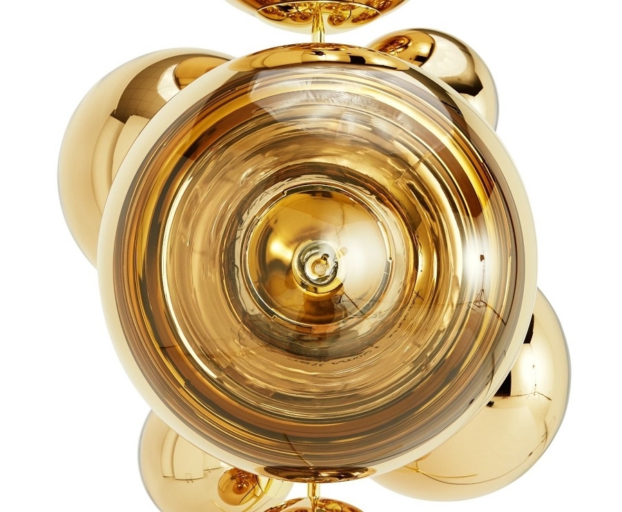 Tom Dixon Mirror Ball Stand Chandelier Gold