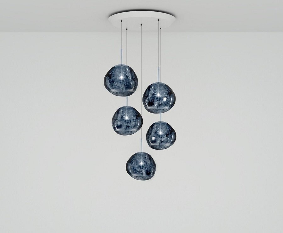 Tom Dixon Melt Mini Smoke Round Pendant System