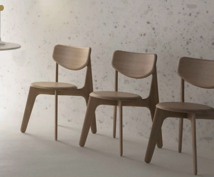 Tom Dixon Slab Chair with Upholstered - Natural