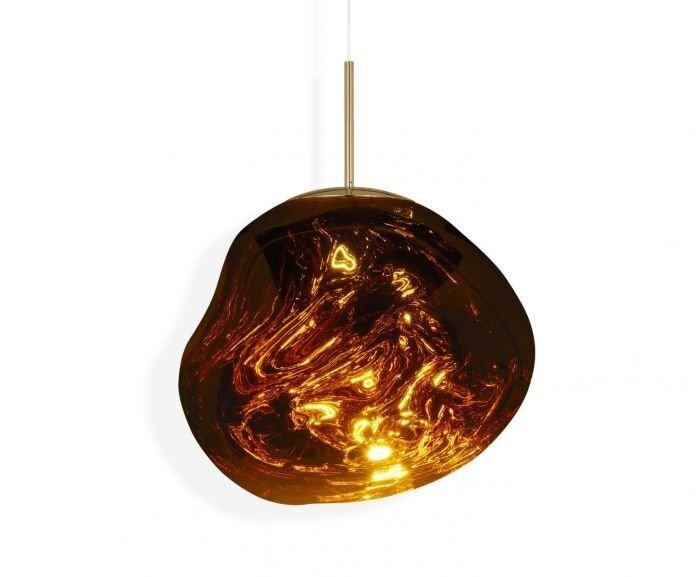 Tom Dixon Melt Led Pendant - GOLD - im eingeschalteten Zustand