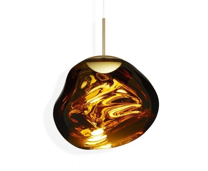 Tom Dixon Melt Led Pendant - GOLD - im eingeschalteten Zustand