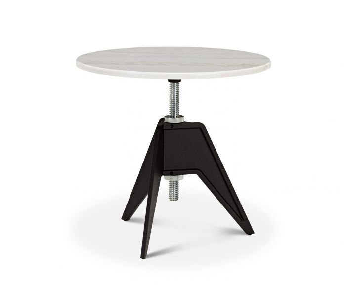 Tom Dixon Screw Side Table White Marble Top 600mm