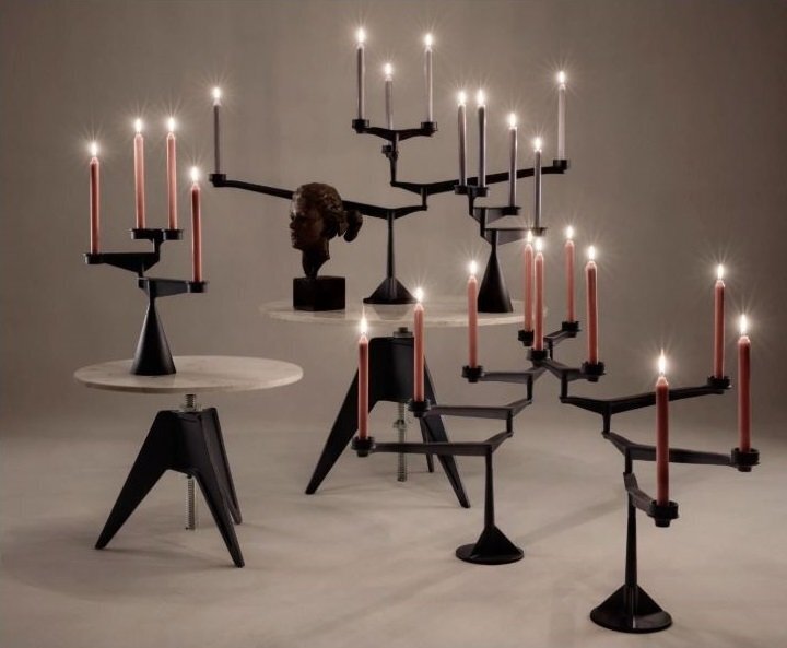 Tom Dixon Screw Side Table White Marble Top 600Mm