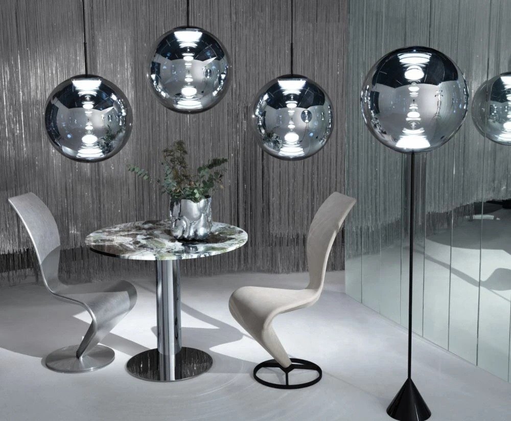 Tom Dixon Stehleuchte Globe Cone Chrom