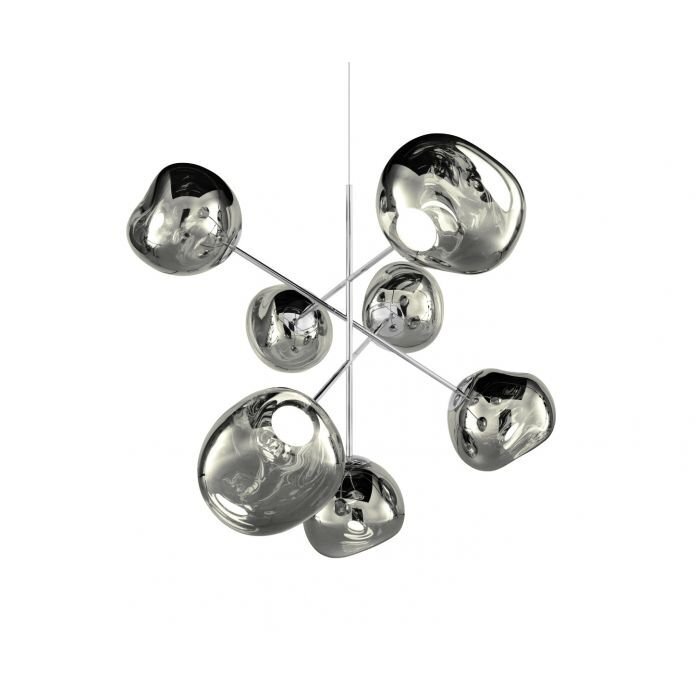 Tom Dixon Melt Chandelier - Kronleuchter - Chrome - Large