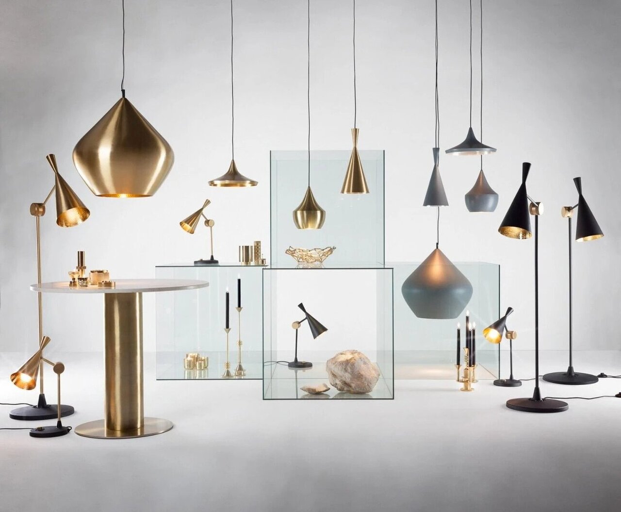 Tom Dixon Beat Brass Range LED Pendant System - Pendelleuchten