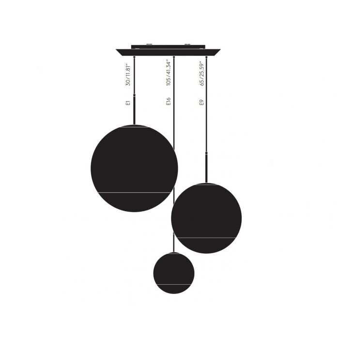 Tom Dixon Mirror ball Gold Range Round LED Pendant System - Pendelleuchten