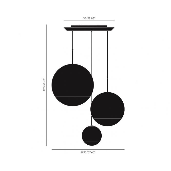 Tom Dixon Mirror ball Gold Range Round LED Pendant System - Pendelleuchten