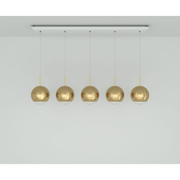 Tom Dixon Mirror Ball Gold Linear LED Pendant System - Pendelleuchten