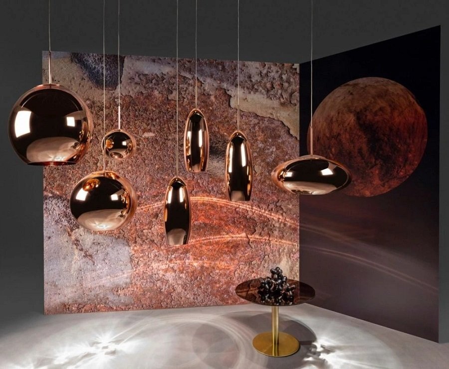 Tom Dixon Copper 25 cm Round LED Pendant System - Pendelleuchten