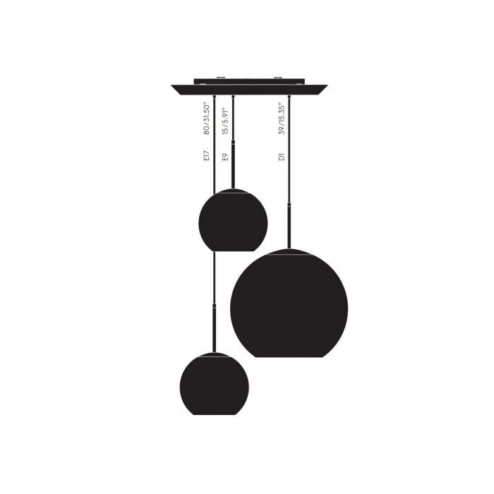 Tom Dixon Copper Trio Round LED Pendant System - Pendelleuchten