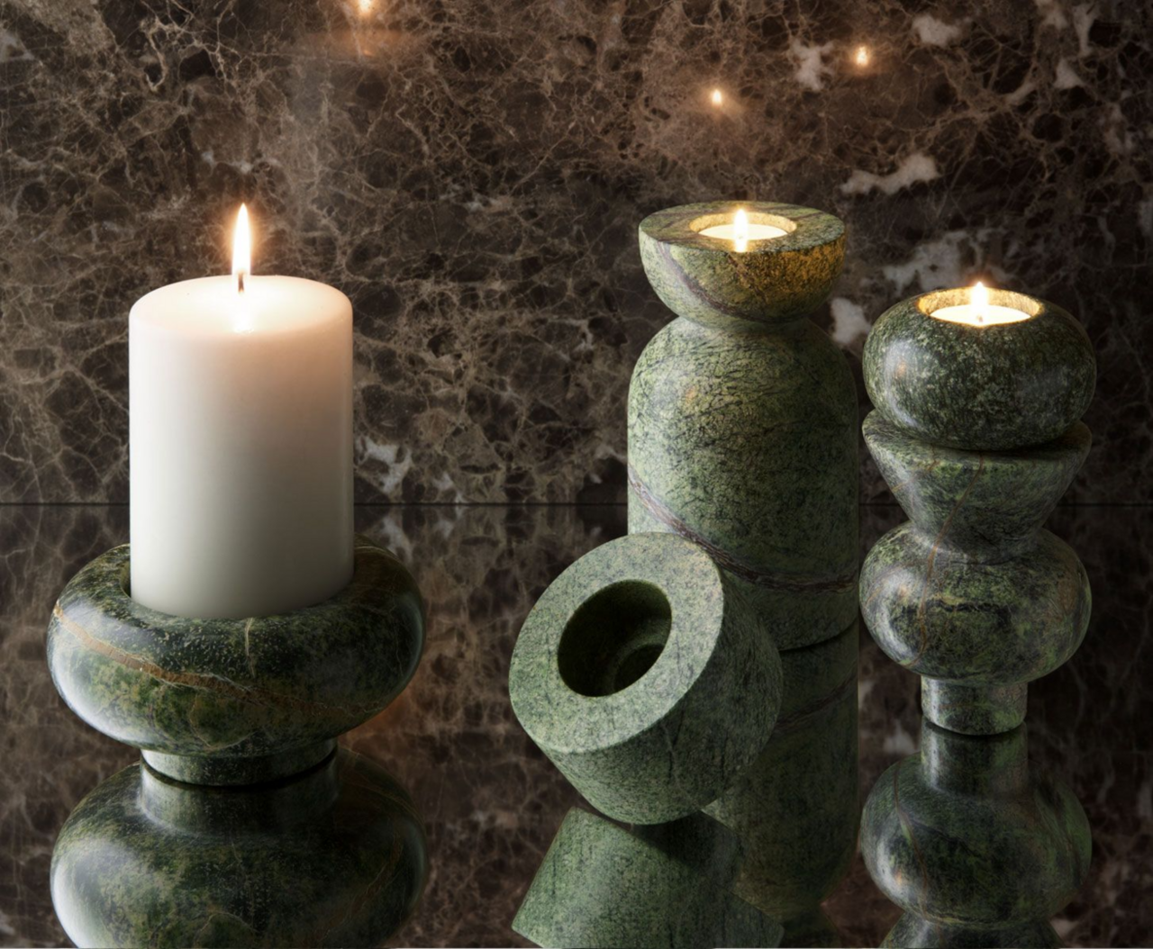 Tom Dixon Stone Stacking Candleholder - Kerzenhalter Set