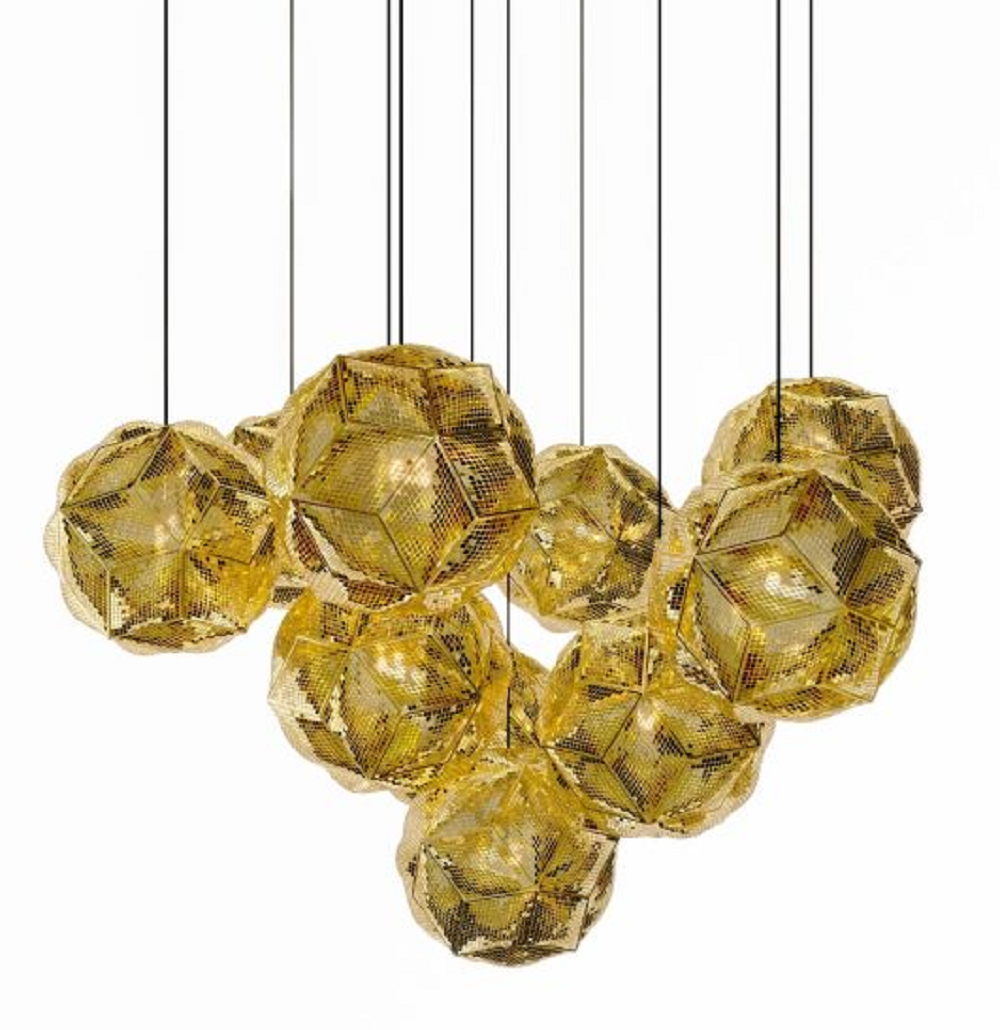 Tom Dixon  PUFF PENDANT SYSTEM MEGA - Pendelleuchte - Messing