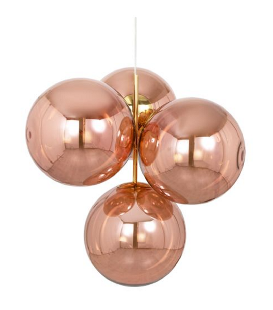 Tom Dixon  Globe Chandelier Small  LED - Pendelleuchte - Kupfer