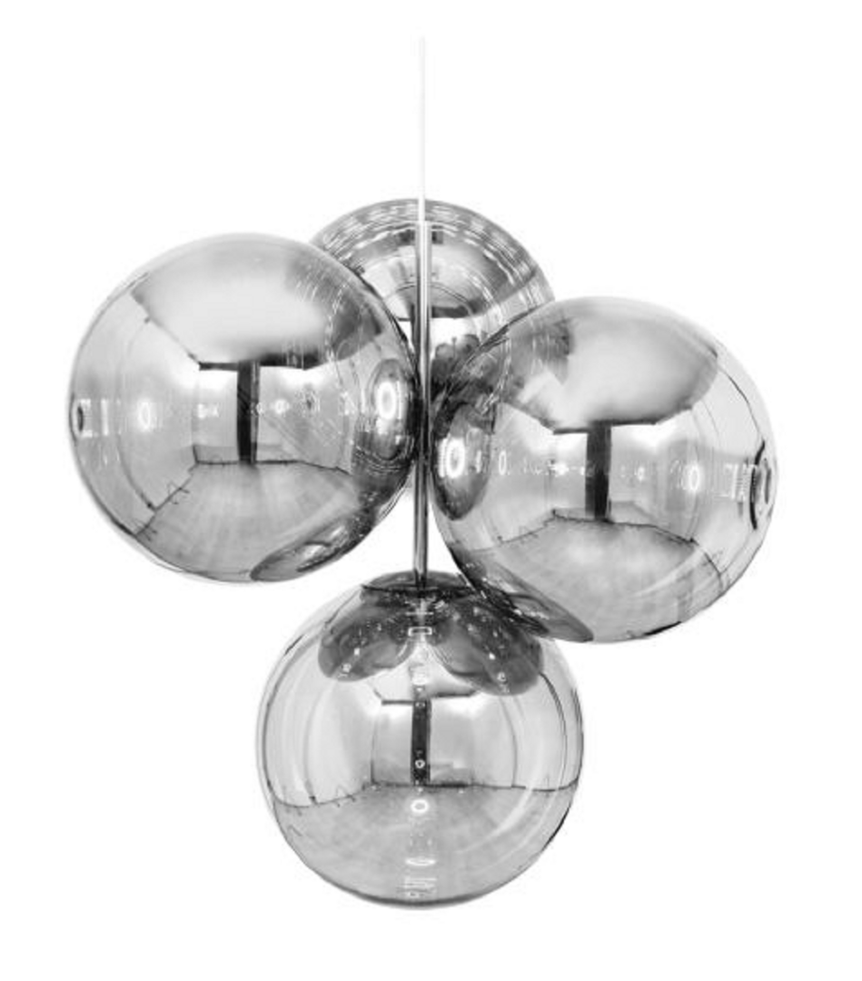 Tom Dixon  Globe Chandelier Small  LED - Pendelleuchte - Silber