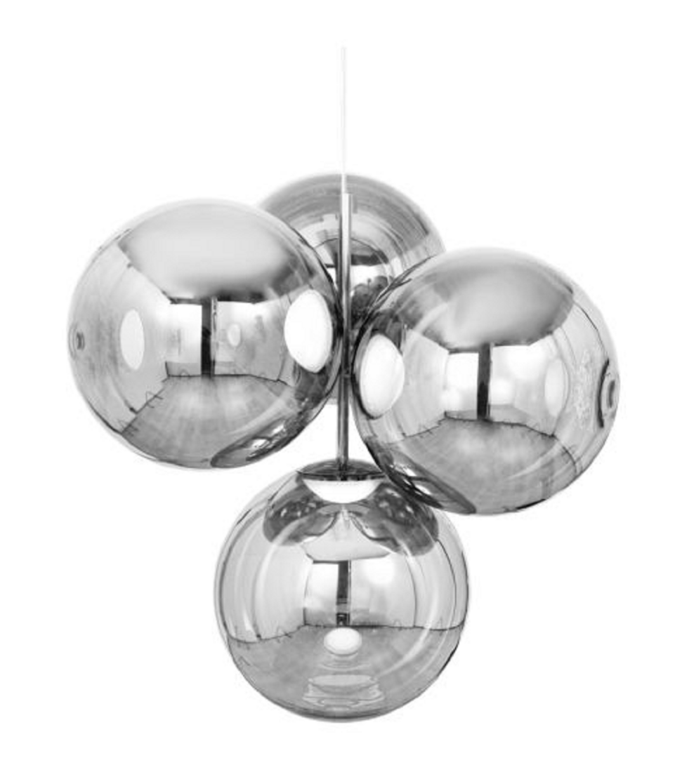 Tom Dixon  Globe Chandelier Small  LED - Pendelleuchte - Silber
